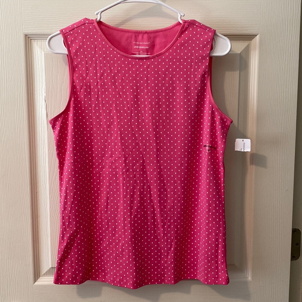 Pink Polka Dot Tank Top